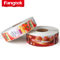 Customized personalised self adhesive food sticker roll logo sticky label for plastic bags